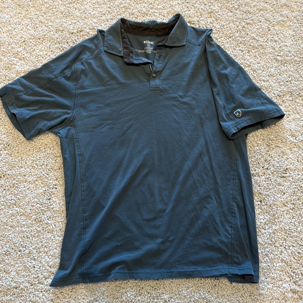 Kuhl Wildfibre Polo Shirt Men’s Short Sleeve Casual Outdoor Cotton Blend
